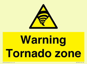 Warning Tornado zone